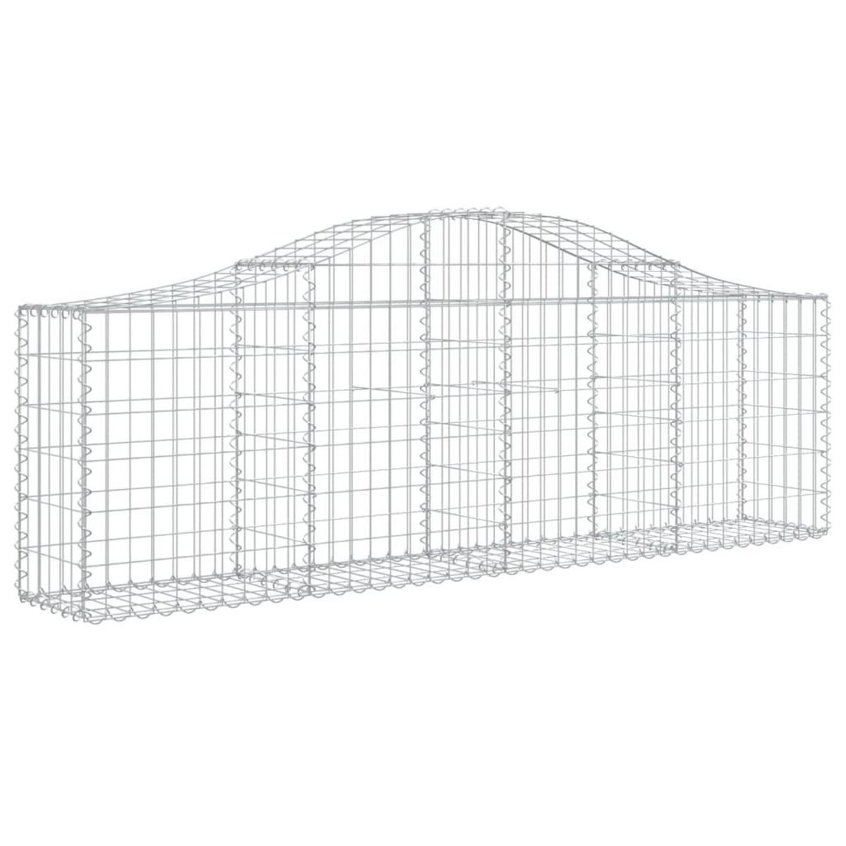 VIDAXL Paniers a gabions arques 20 pcs 200x30x60/80 cm Fer galvanise