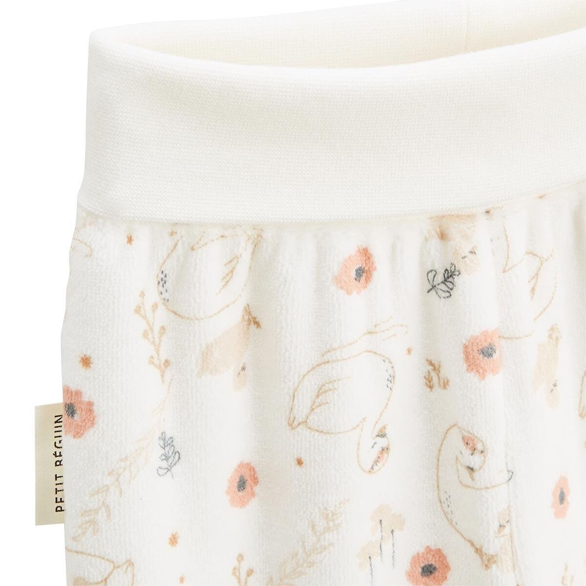 Petit Béguin Ensemble gilet et pantalon bébé en velours Perle