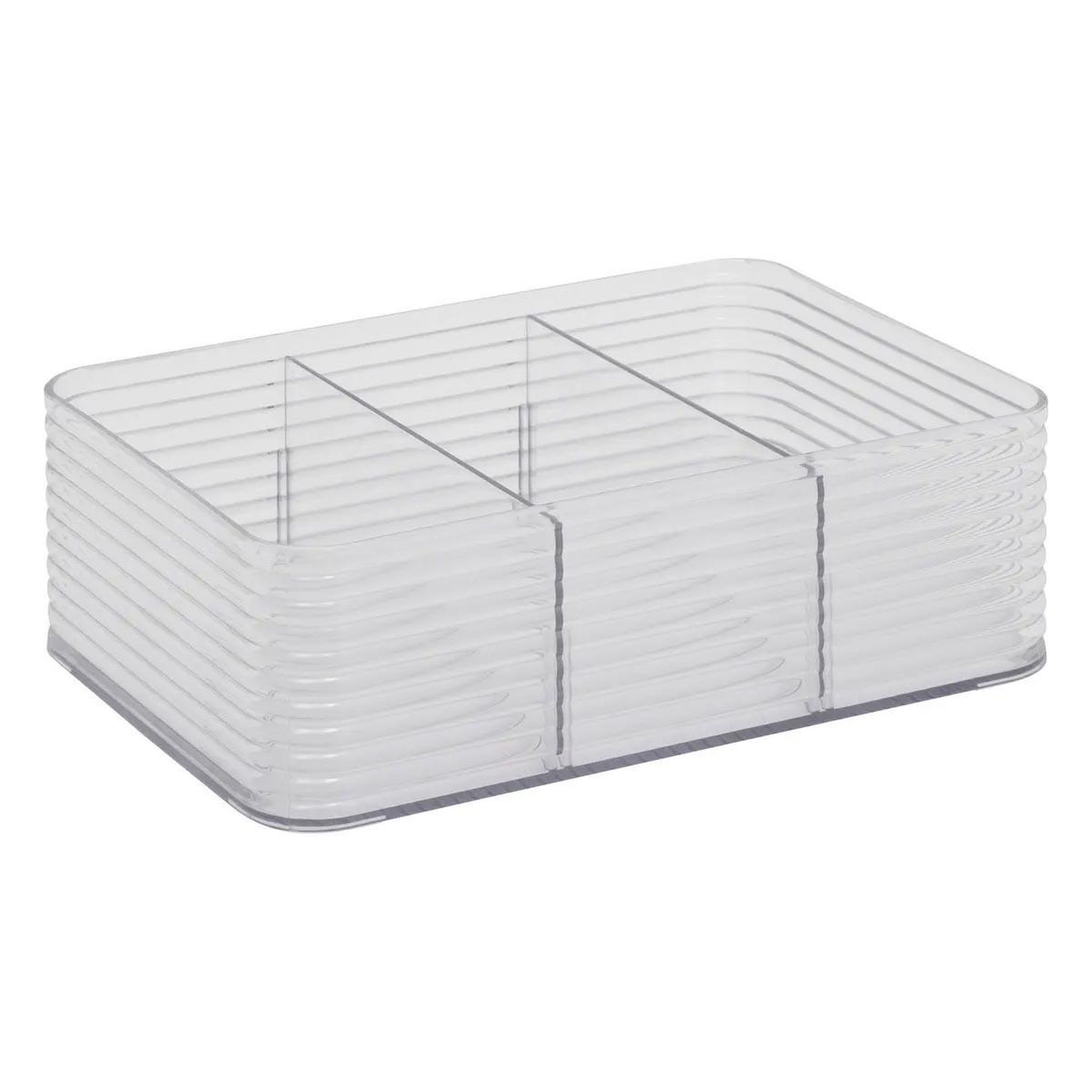 Voir la diapositive 2 : FIVE Boîte organiseur 3 compartiments  plastor  22cm transparent