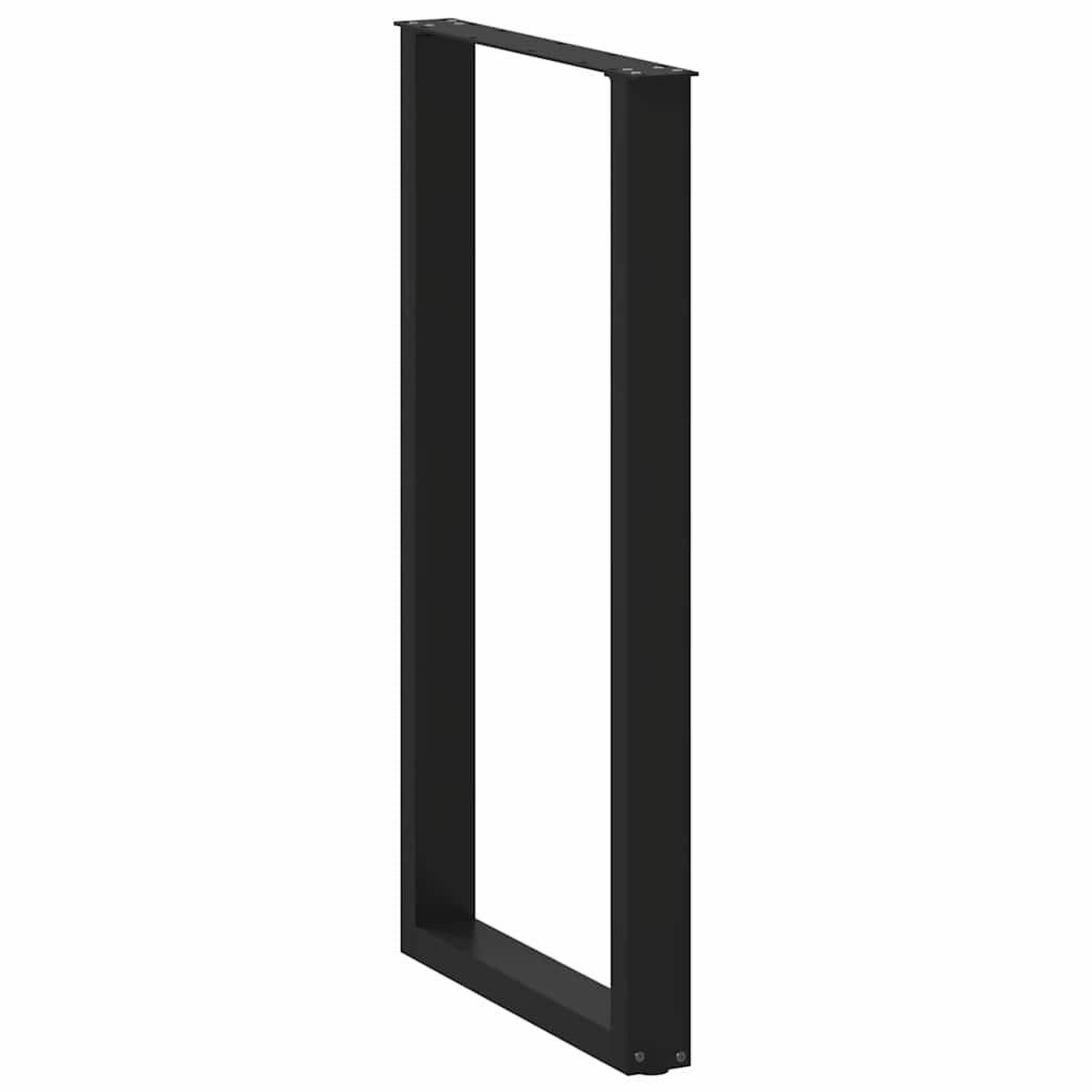 Voir la diapositive 4 : VIDAXL Pieds de table basse forme de U 2 pcs noir 60x(110-111)cm acier