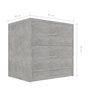 Voir la diapositive 6 : VIDAXL Table de chevet Gris beton 40x30x40 cm Bois d'ingenierie