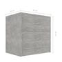 Voir la diapositive 6 : VIDAXL Table de chevet Gris beton 40x30x40 cm Bois d'ingenierie