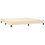 Voir la diapositive 4 : VIDAXL Sommier a lattes de lit avec matelas Creme 200x200 cm Tissu