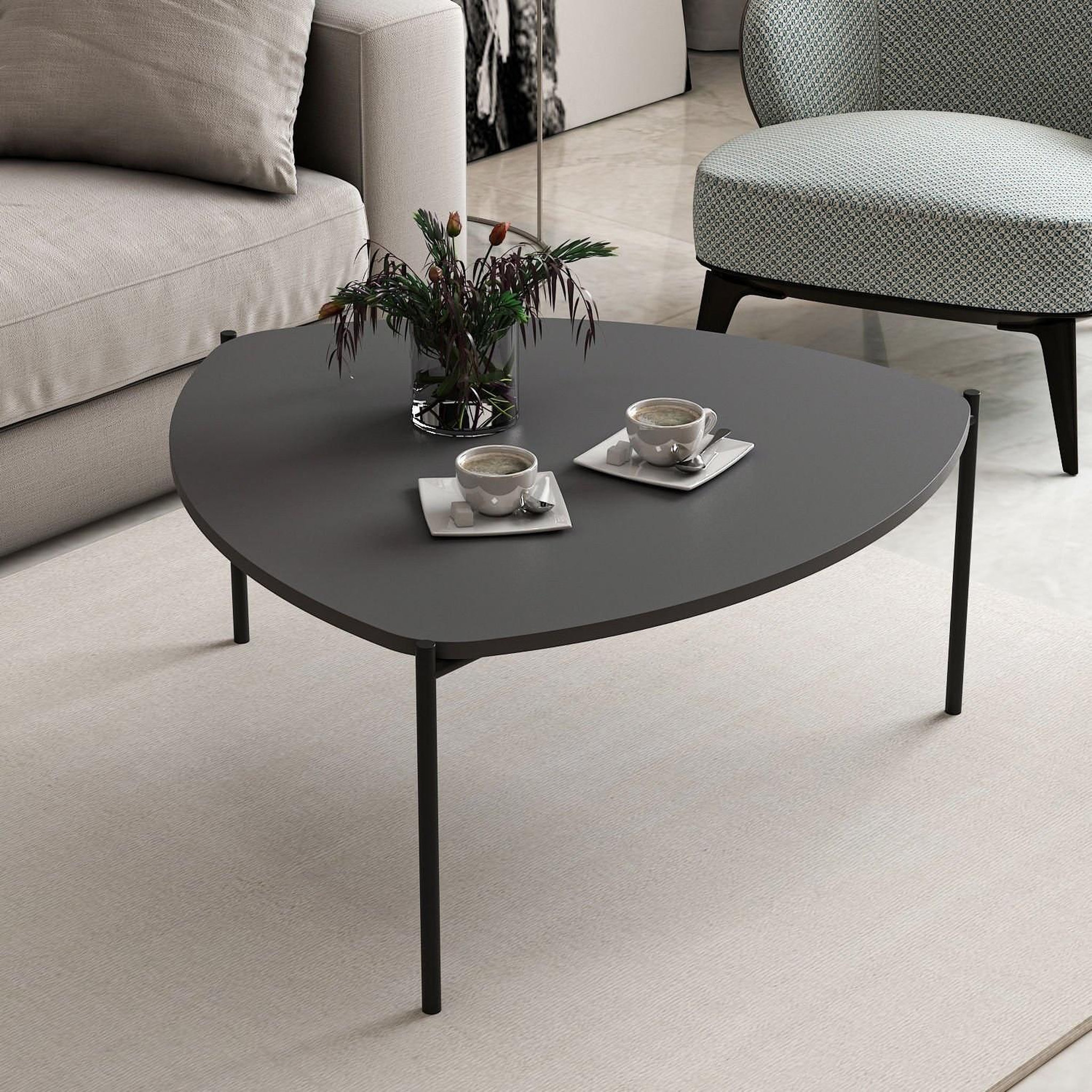 Voir la diapositive 2 : Habitat et Jardin Table basse en bois  lenny  - 90 x 89 x 40 cm - anthracite