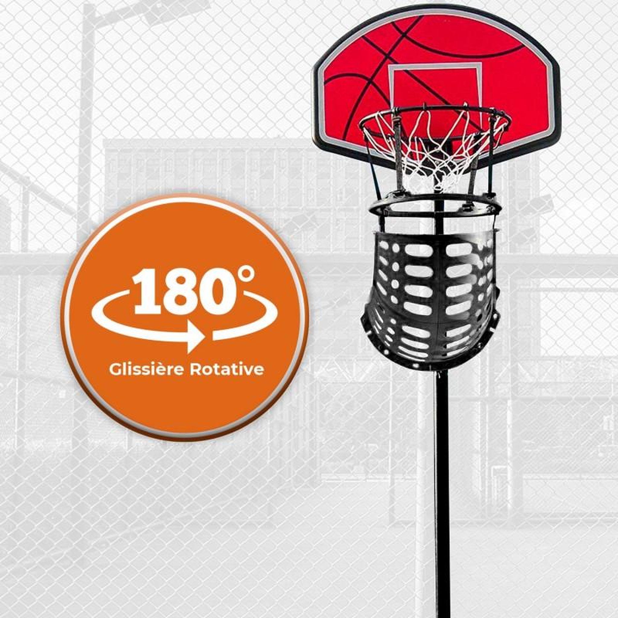 Voir la diapositive 4 : BUMBER Retour de Ballon de Basket-Ball - Système de Renvoi du Ballon de Basket