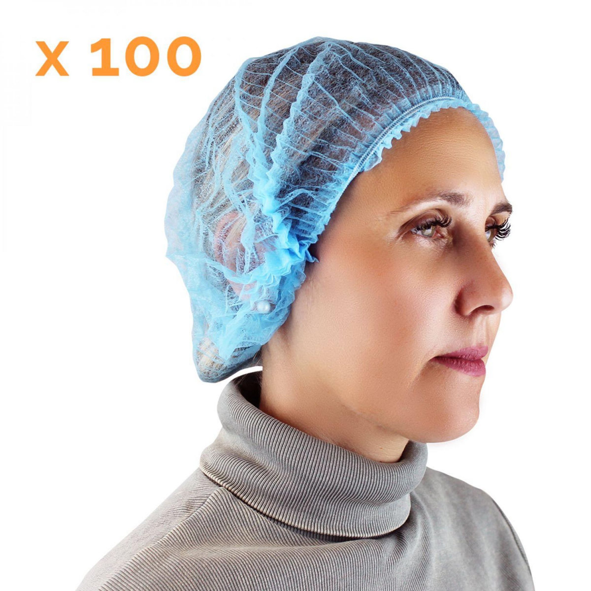 VIVEZEN Lot de 100 charlottes jetables