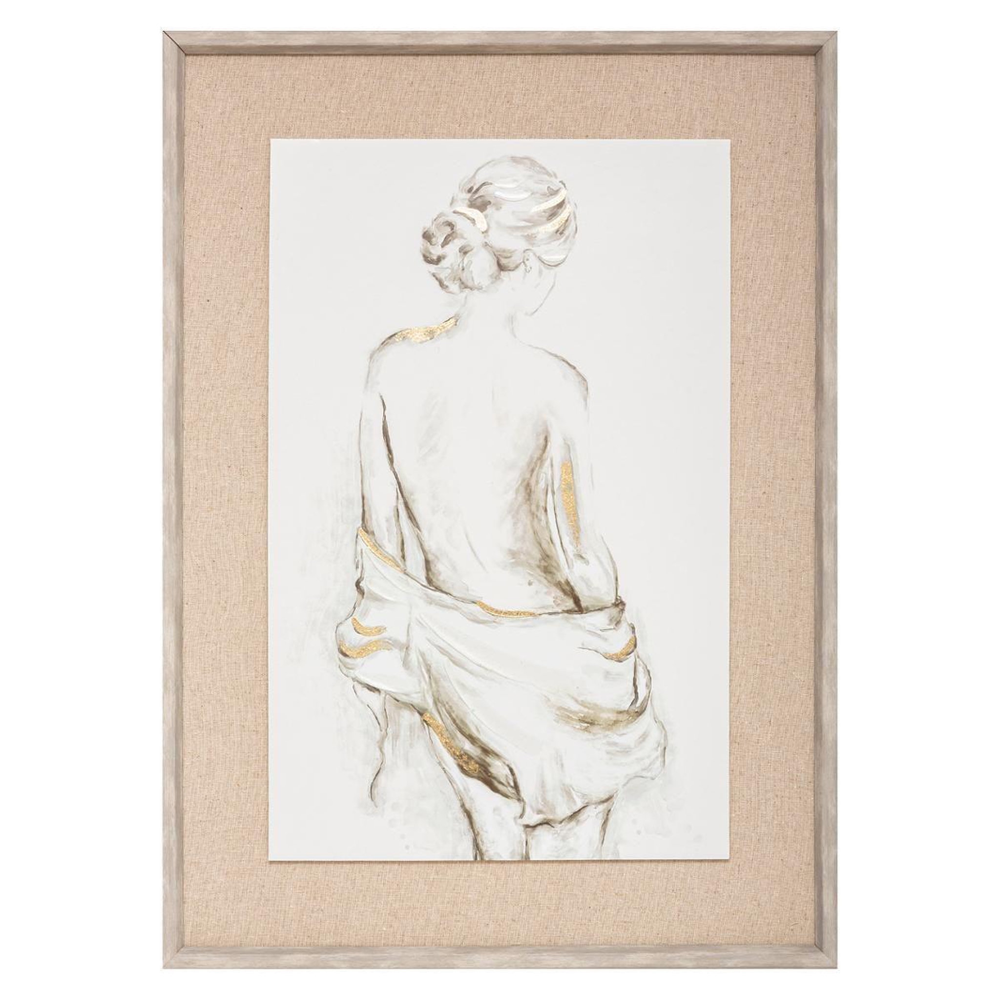 ATMOSPHERA Toile murale imprimée  nu  52x72cm gris