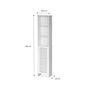 Voir la diapositive 3 : SWEEEK Colonne de rangement salle de bain - Rivage -  5 étagères. 1 porte ajourée. 5 niveaux de rangement