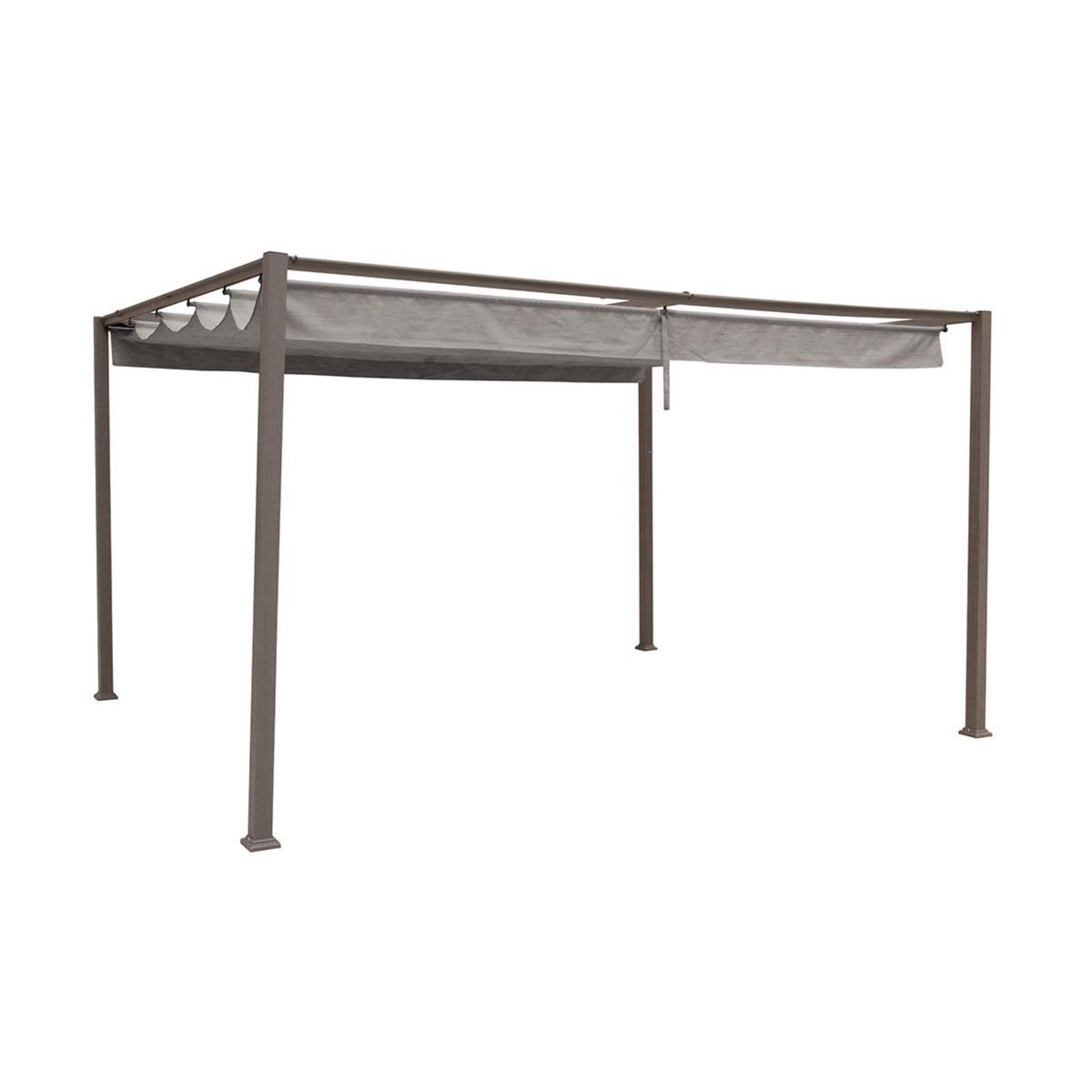 HESPERIDE Tonnelle de jardin en aluminium noisette Palmeira - 4 x 3 m - Hespéride