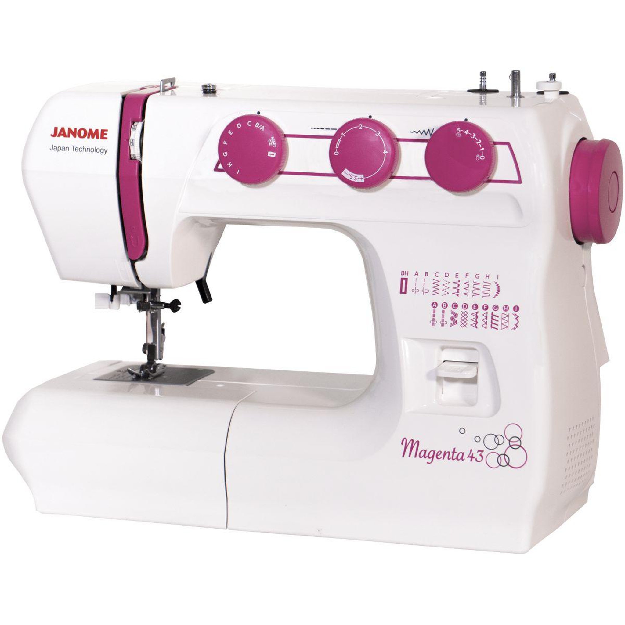 Voir la diapositive 2 : Janome Machine à coudre Magenta 43