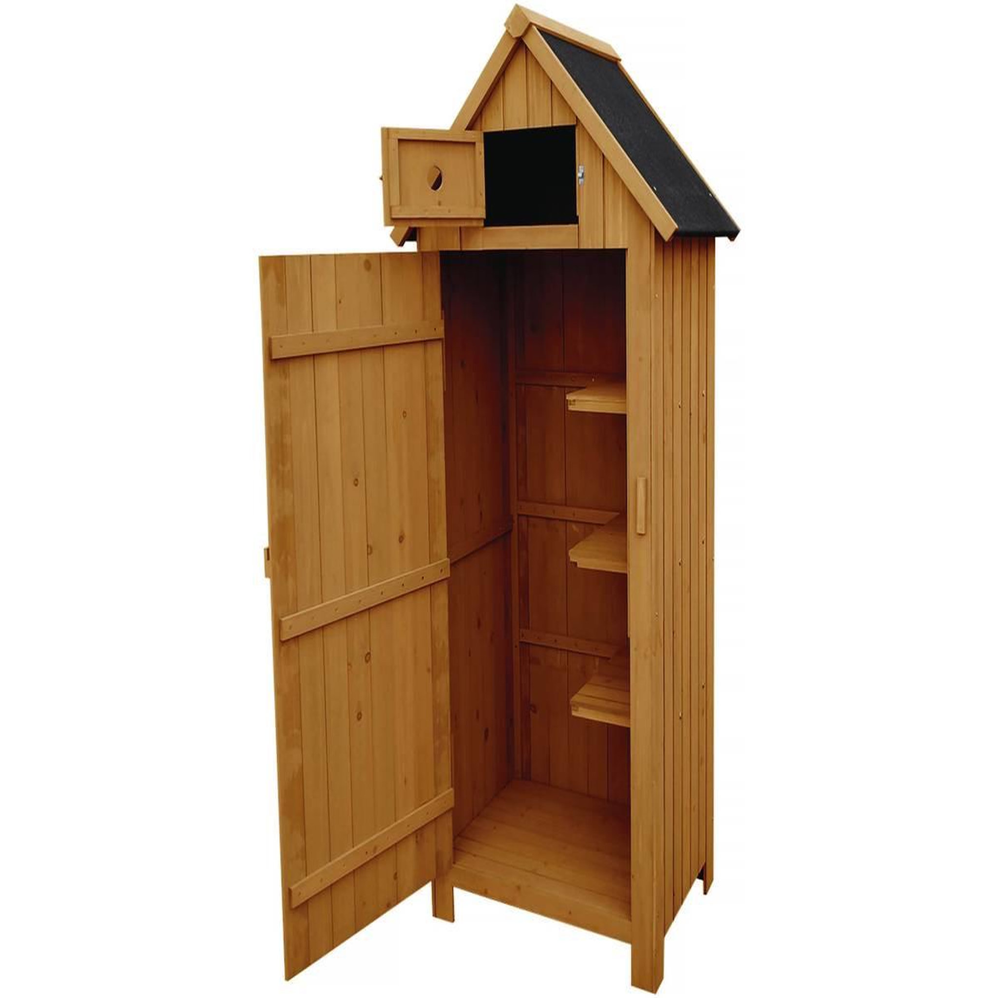Voir la diapositive 2 : Habitat et Jardin Armoire de jardin  cabanon  - 77 x 54.5 x 179 cm - marron