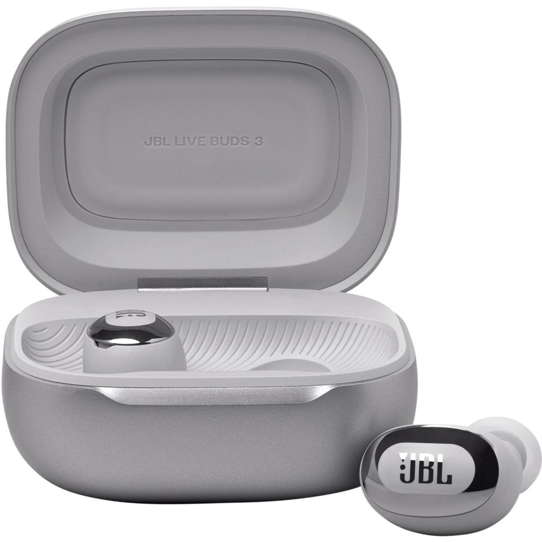 Voir la diapositive 2 : JBL Ecouteurs LIVE BUDS 3 ARGENT