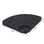 Voir la diapositive 3 : OUTSUNNY Lot de 4 poids de lestage pour parasols déportés dim. totales 48L x 48l x 8H cm polyéthylène haute densité noir