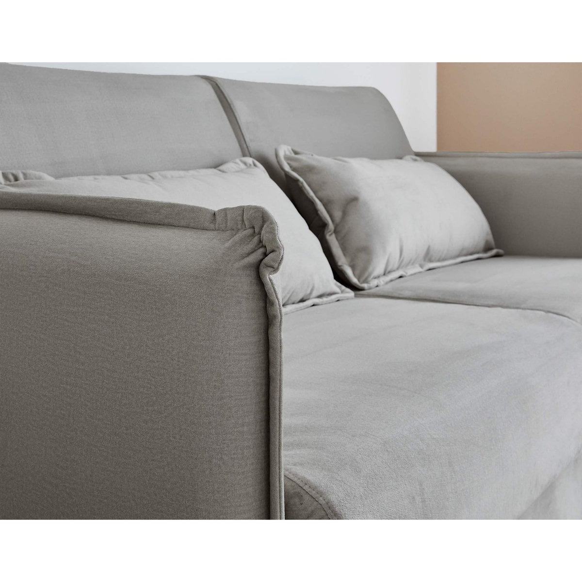 LISA DESIGN Agate - canapé 3 places convertible - couchage quotidien - matelas 14 cm - en velours