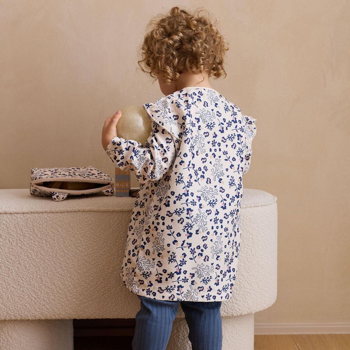 Petit Béguin Tablier enfant long Céleste