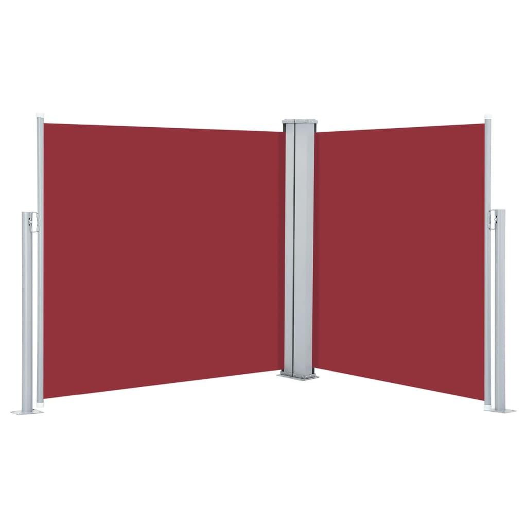 Voir la diapositive 2 : VIDAXL Auvent lateral retractable Rouge 120 x 600 cm