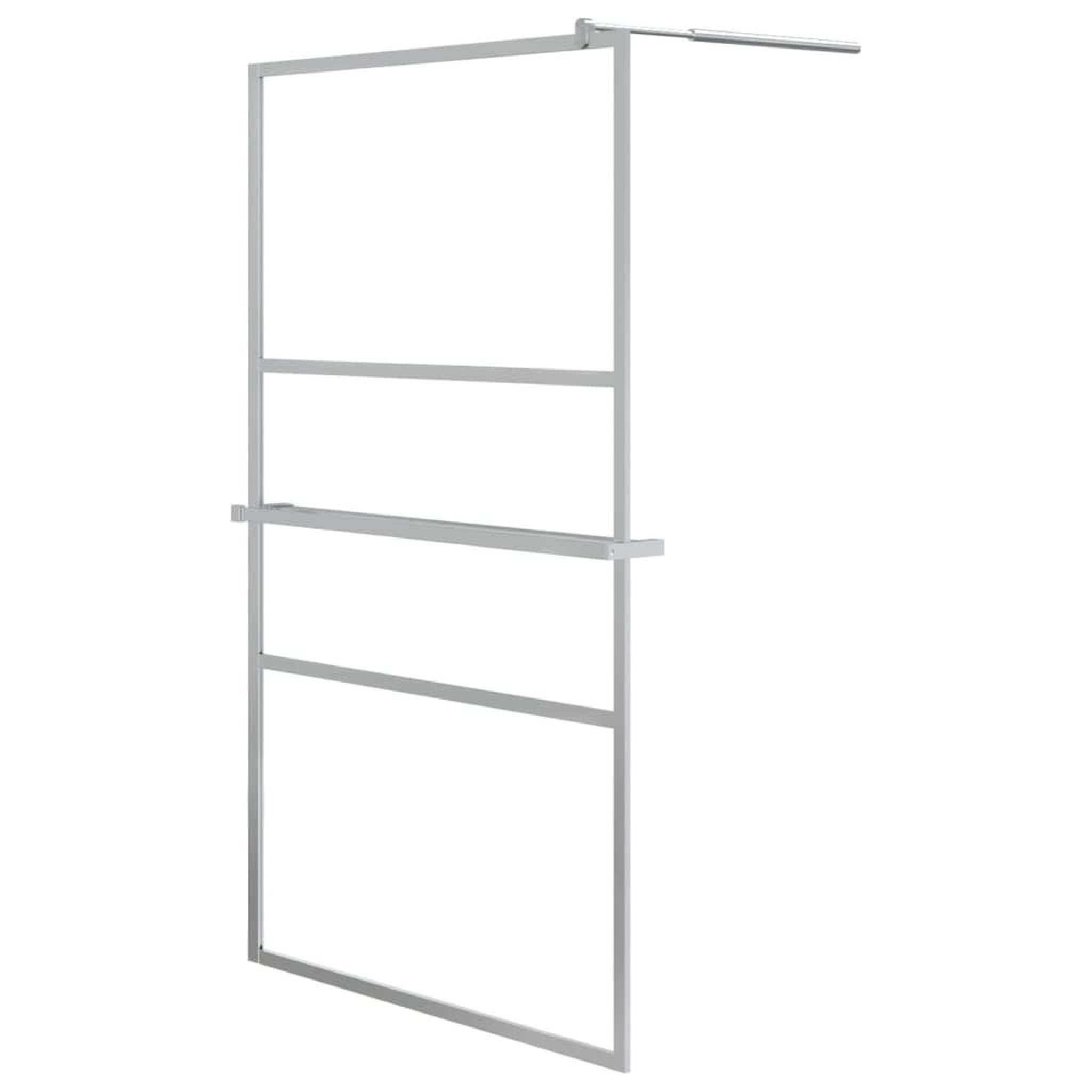 Voir la diapositive 2 : VIDAXL Paroi de douche et etagere Chrome 115x195cm Verre ESG&Aluminium