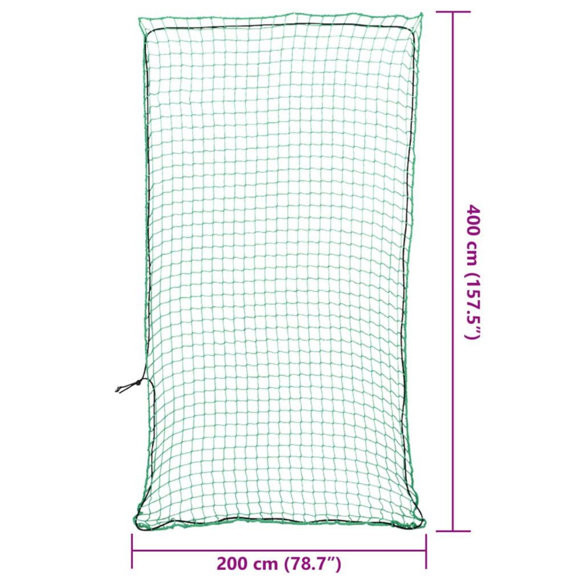 VIDAXL Filet pour remorque avec corde elastique vert 4x2 m PP