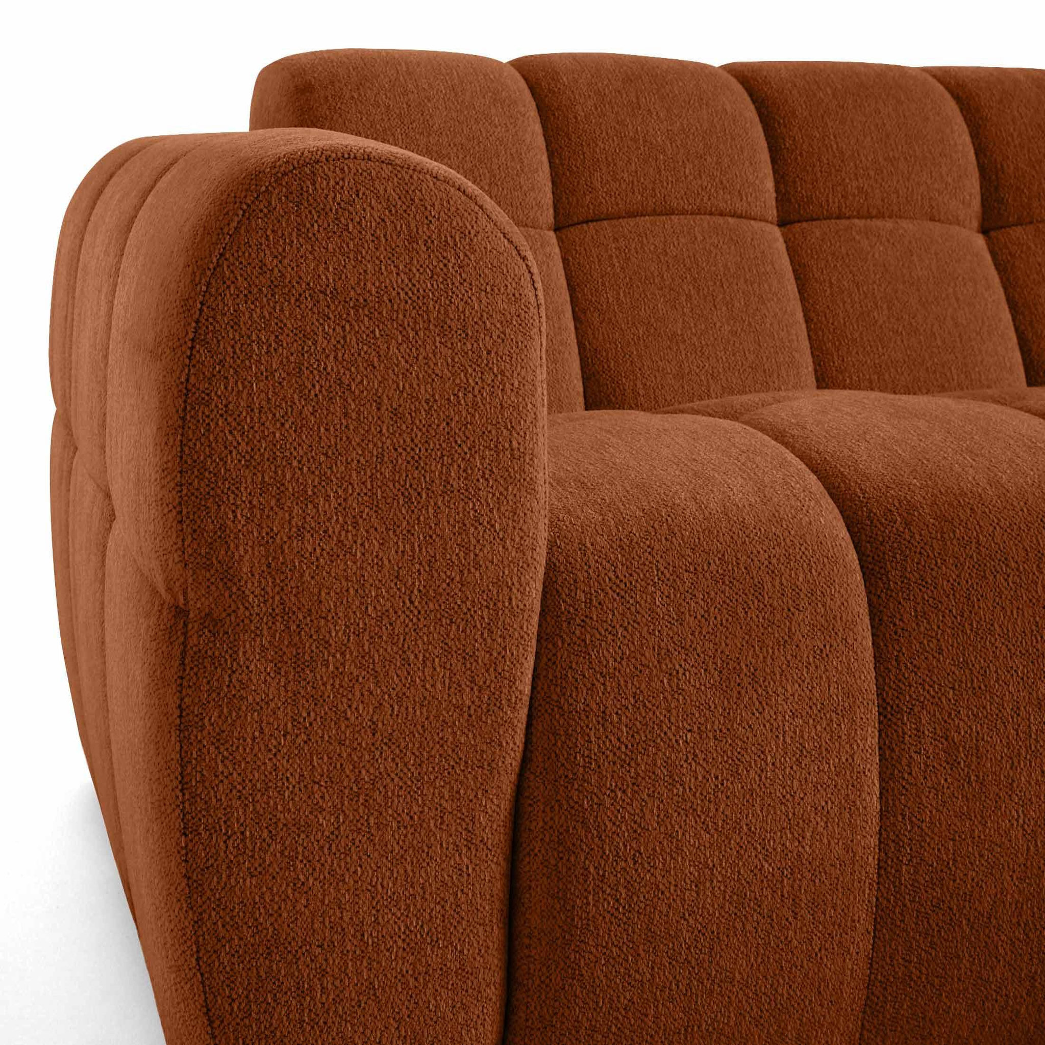 Voir la diapositive 5 : LISA DESIGN Ray - canapé d'angle droit - 4 places - en tissu texturé