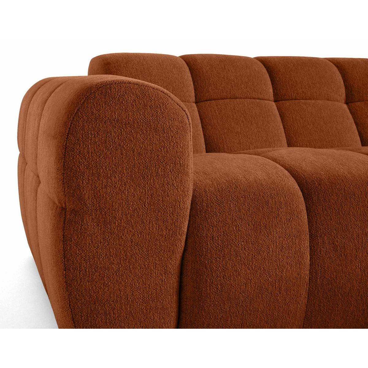 LISA DESIGN Ray - canapé d'angle droit - 4 places - en tissu texturé