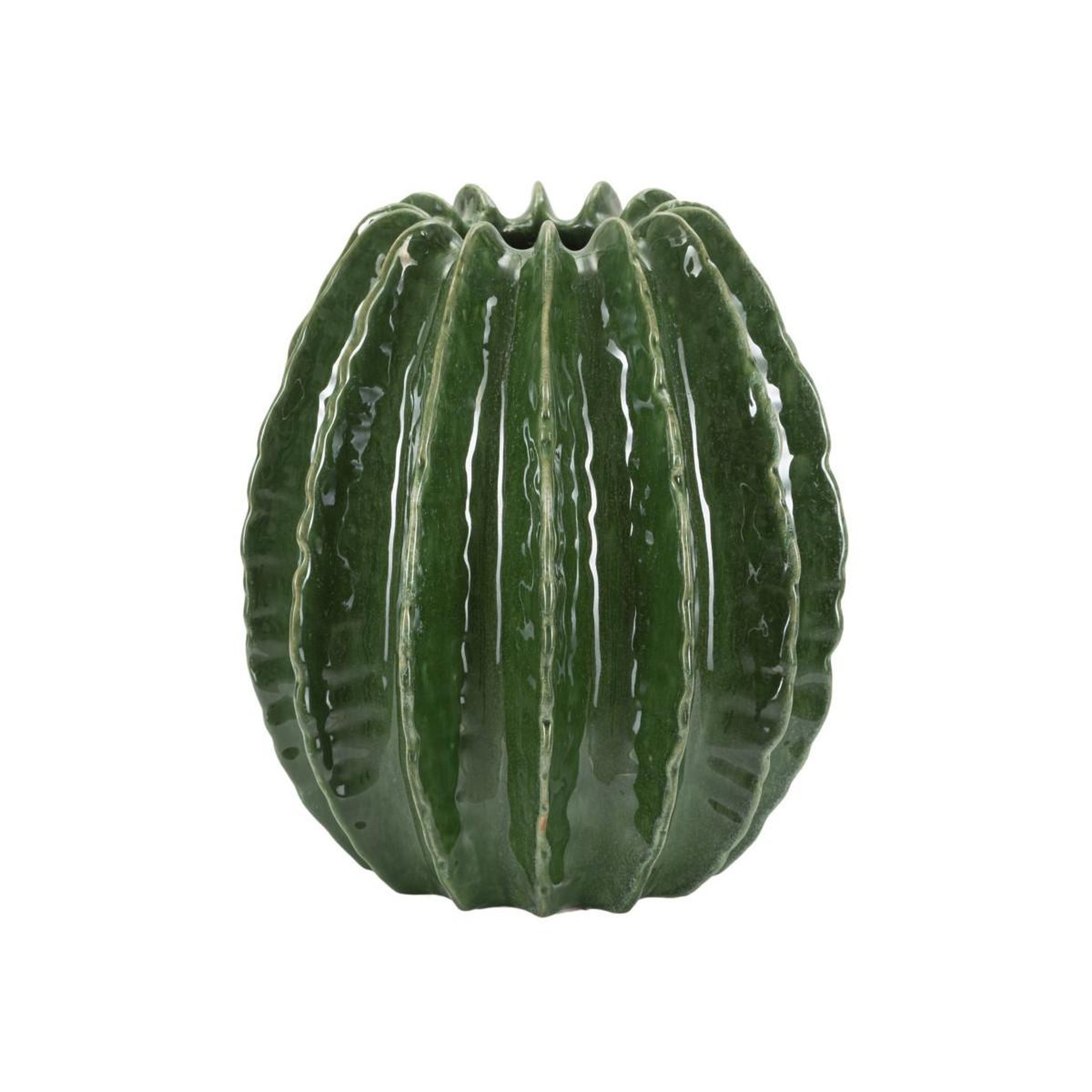 Paris Prix Vase déco en céramique  cactus  31cm vert