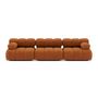 Voir la diapositive 3 : LISA DESIGN Ruby - canapé droit modulable 3 places en velours texturé