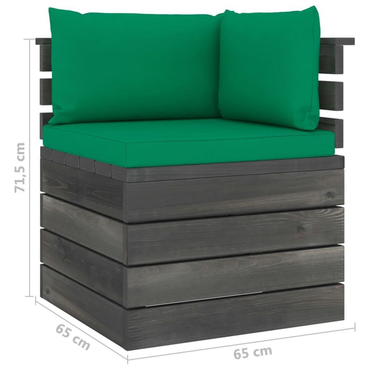 VIDAXL Salon palette de jardin 5 pcs avec coussins Bois de pin massif
