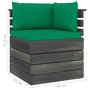 Voir la diapositive 6 : VIDAXL Salon palette de jardin 5 pcs avec coussins Bois de pin massif