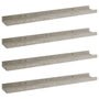 Voir la diapositive 2 : VIDAXL Etageres murales 4 pcs Gris beton 60x9x3 cm