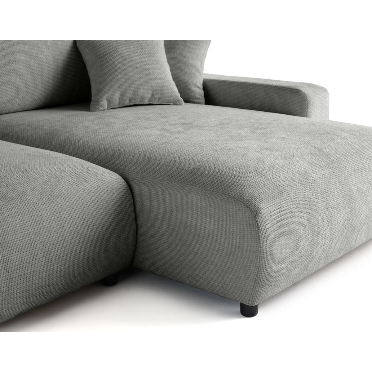 LISA DESIGN Pivoine - canapé d'angle réversible - 4 places - convertible avec coffre - en velours texturé