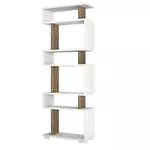 toilinux etagère bibliothèque design scandinave blok - l. 60 x h. 165 cm - blanc