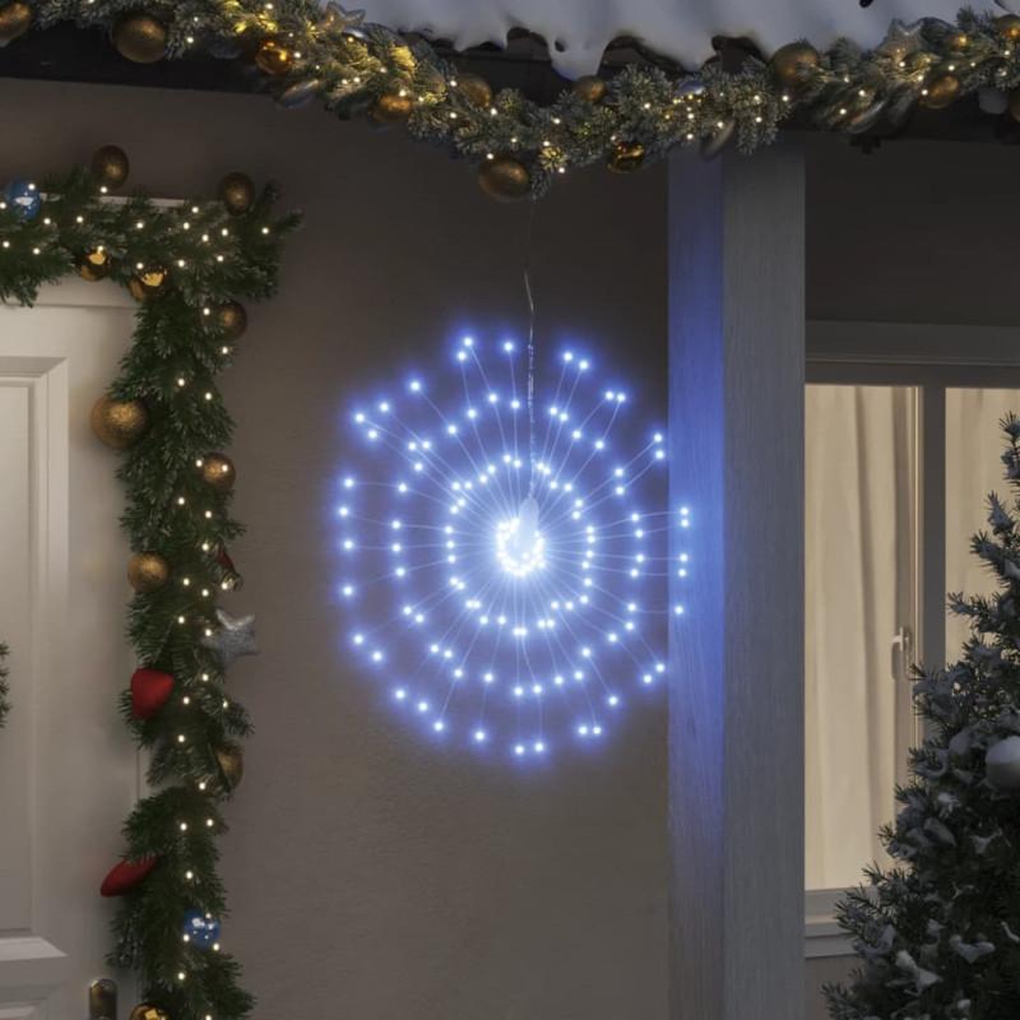 Voir la diapositive 1 : VIDAXL Étoile rayonnante de Noël 140 LED 4 pcs blanc froid 17 cm