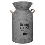 ATMOSPHERA Pot à Lait Déco Vintage  Zinc  48cm Gris