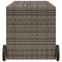 Voir la diapositive 5 : VIDAXL Boîte de rangement de jardin et roues gris 283L résine tressée