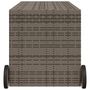 Voir la diapositive 5 : VIDAXL Boîte de rangement de jardin et roues gris 283L résine tressée