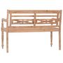 Voir la diapositive 4 : VIDAXL Banc Batavia 120 cm Huile en blanc Bois de teck solide