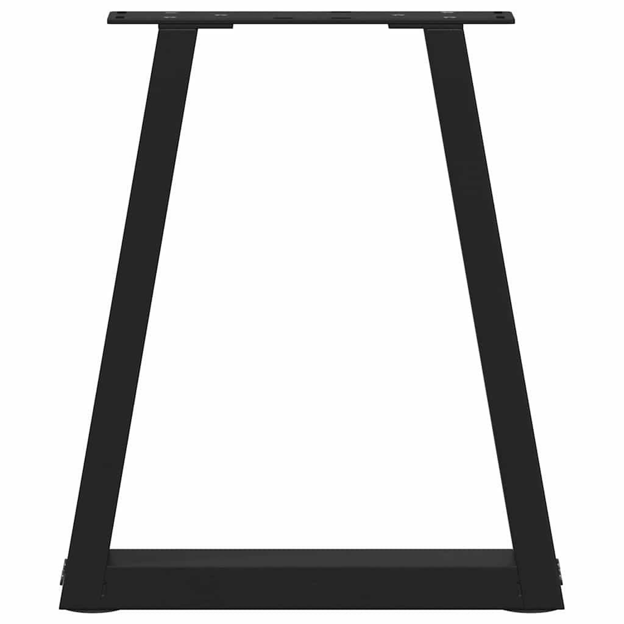 Voir la diapositive 5 : VIDAXL Pieds de table a manger forme de V 2 pcs noir 38x(42-43,3) cm