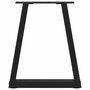 Voir la diapositive 5 : VIDAXL Pieds de table a manger forme de V 2 pcs noir 38x(42-43,3) cm