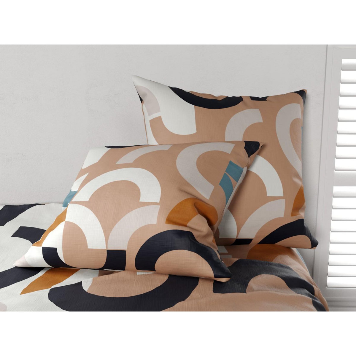 ATELIER DU COTON Parure housse de couette coton 57fils, igor