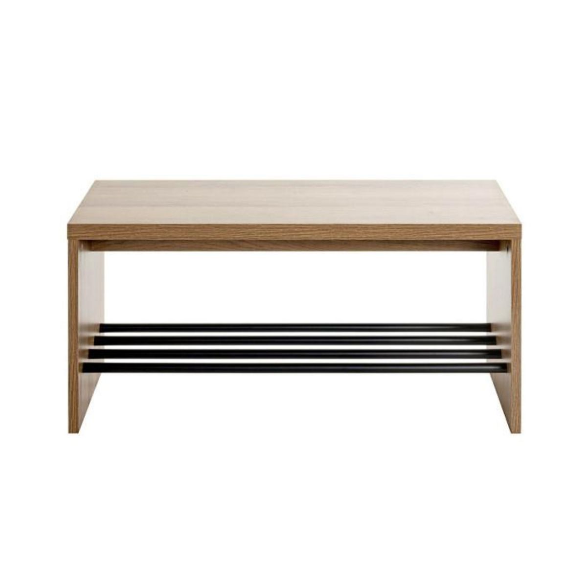 Paris Prix Meuble à Chaussures & Banc  Miranda  80cm Chêne Foncé & Noir