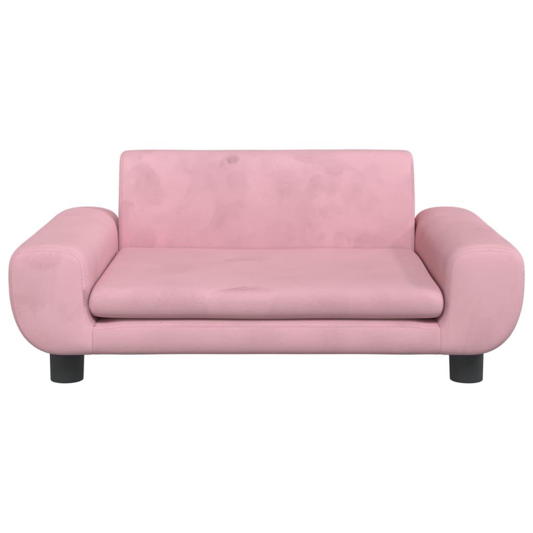 Voir la diapositive 3 : VIDAXL Canape pour enfants rose 70x45x33 cm velours