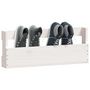 Voir la diapositive 4 : VIDAXL Etageres a chaussures murales 2 pcs Blanc 59x9x23 cm Pin massif