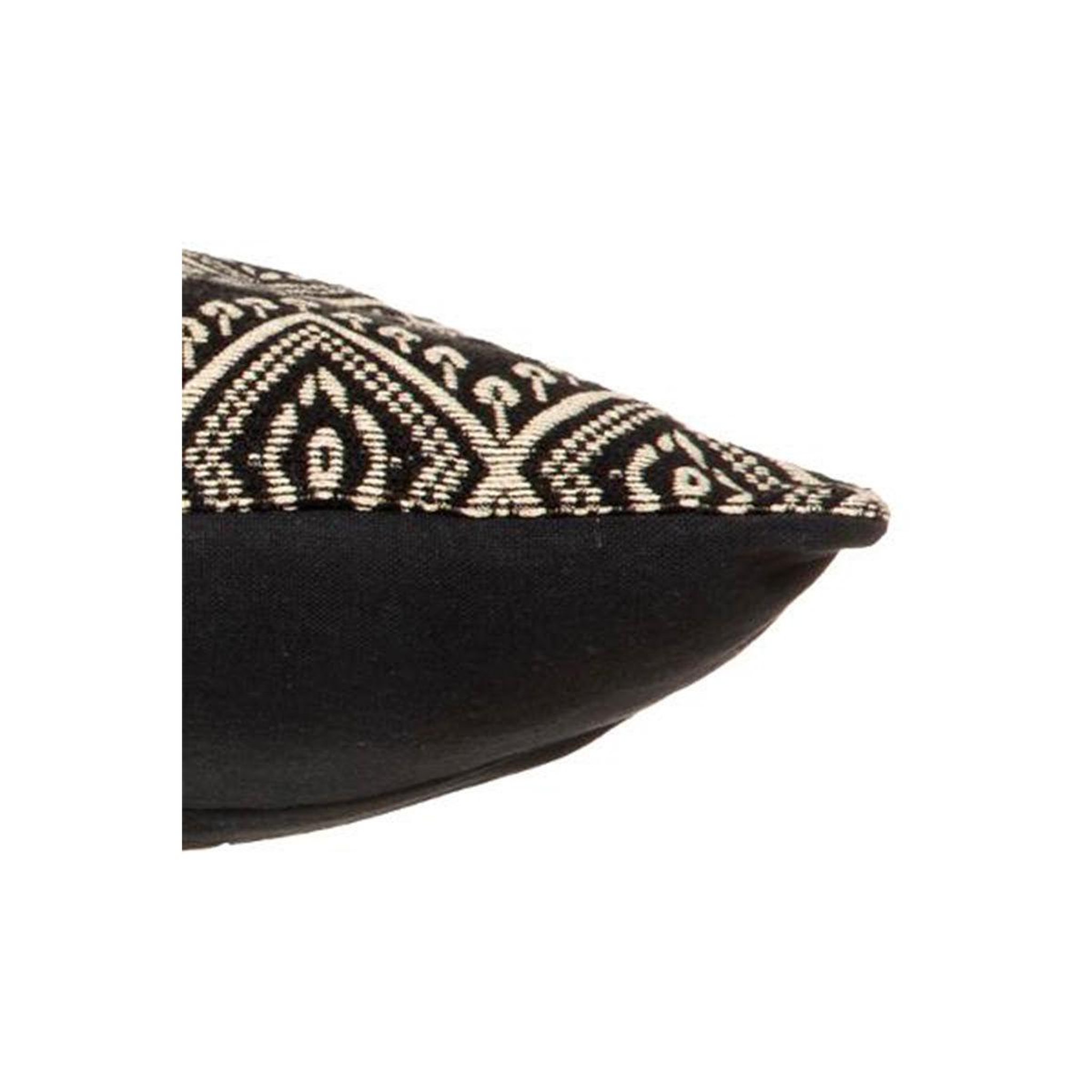 Voir la diapositive 4 : ATMOSPHERA Coussin déco  jacquard shine  39x59cm noir