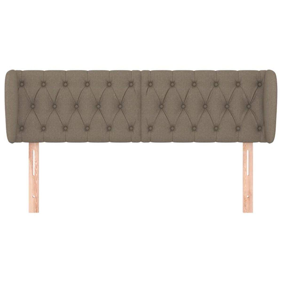 VIDAXL Tete de lit avec oreilles Taupe 147x23x78/88 cm Tissu
