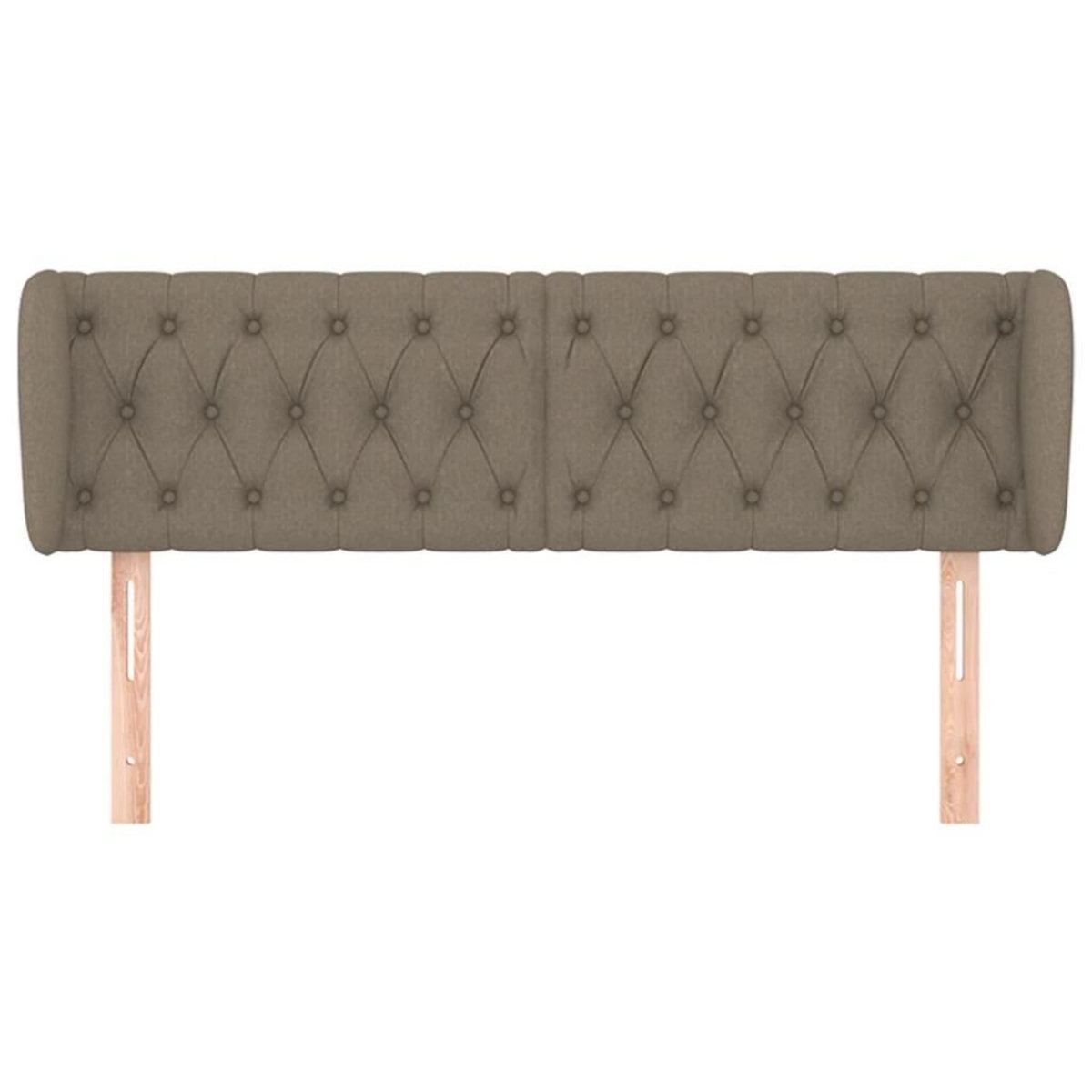 VIDAXL Tete de lit avec oreilles Taupe 147x23x78/88 cm Tissu