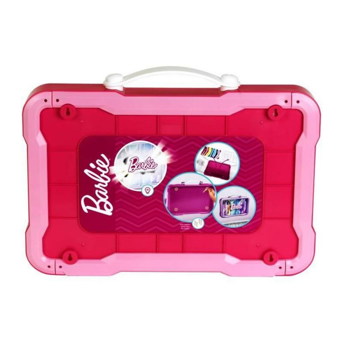 Klein Mallette vitrine Barbie - KLEIN - 5808 - Pour 6 poupées avec fermoir lumineux - Des 3 ans