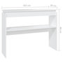 Voir la diapositive 6 : VIDAXL Table console blanc 102x30x80 cm bois d'ingenierie