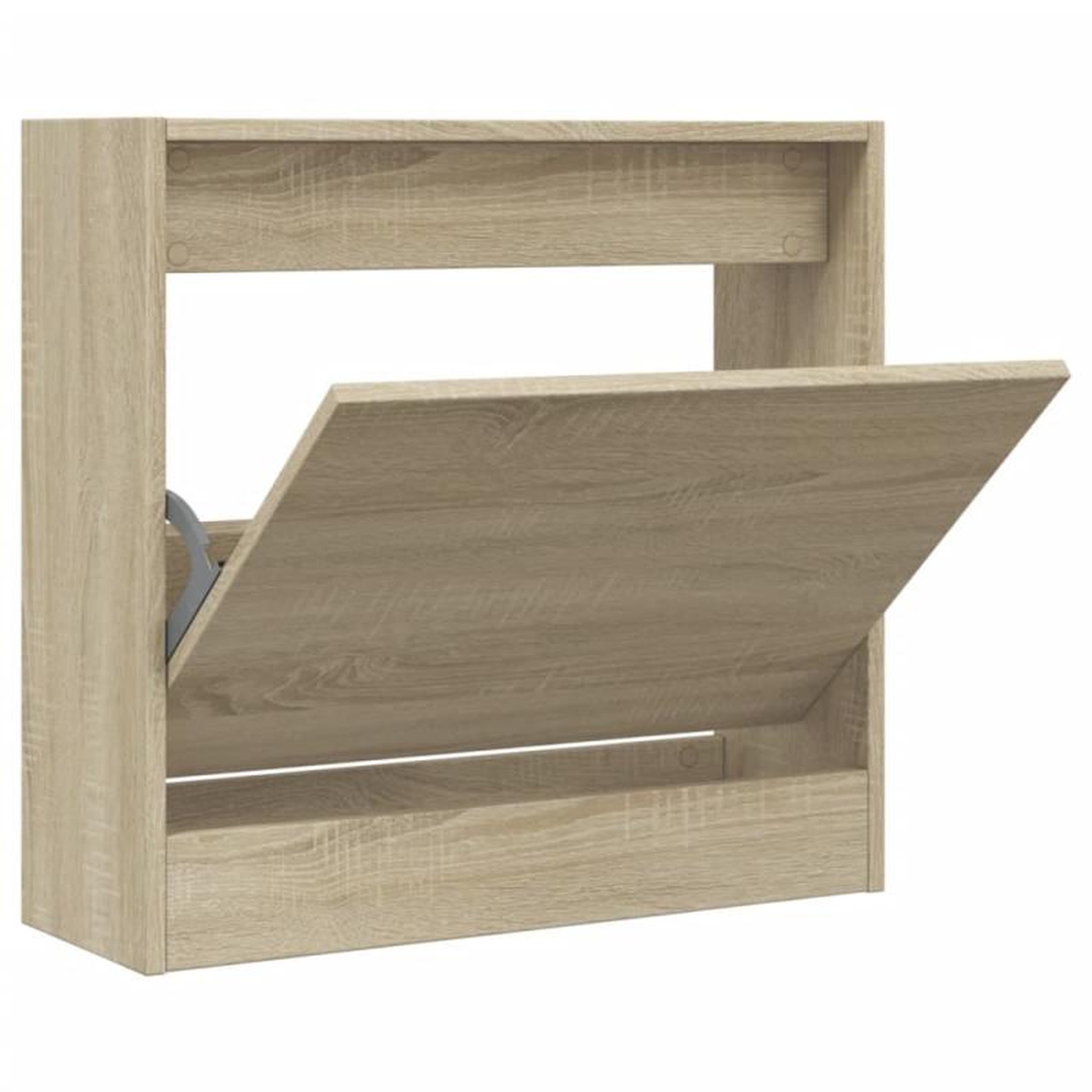Voir la diapositive 2 : VIDAXL Armoire à chaussures chêne sonoma 60x21x57 cm bois d ingénierie
