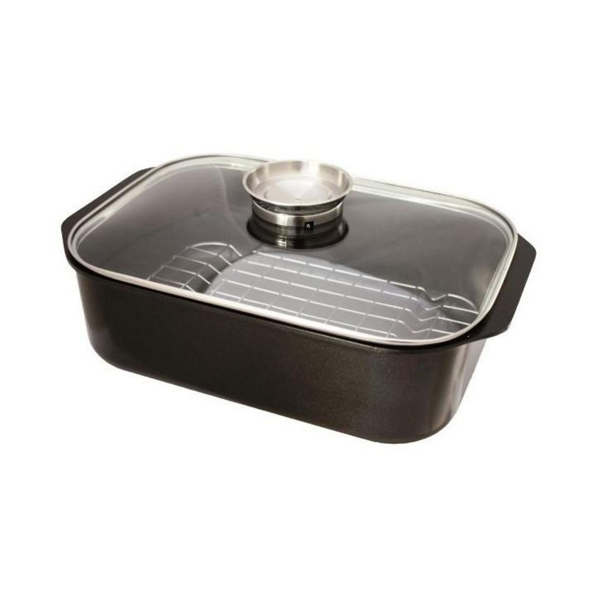 BAUMALU Cocotte rectangulaire en fonte d'aluminium 33x21cm + couvercle - 382932