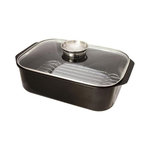 BAUMALU Cocotte rectangulaire en fonte d'aluminium 33x21cm + couvercle - 382932